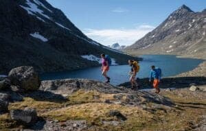 hiking through the svartdalen valley