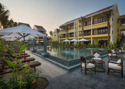 vietnam hoi an la siesta resort saltwater pool sunset