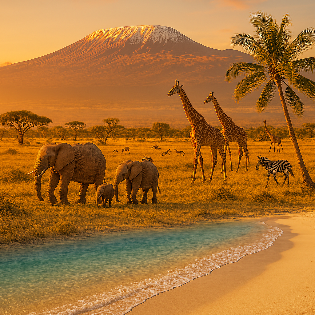 Kilimanjaro, safari og Zanzibar